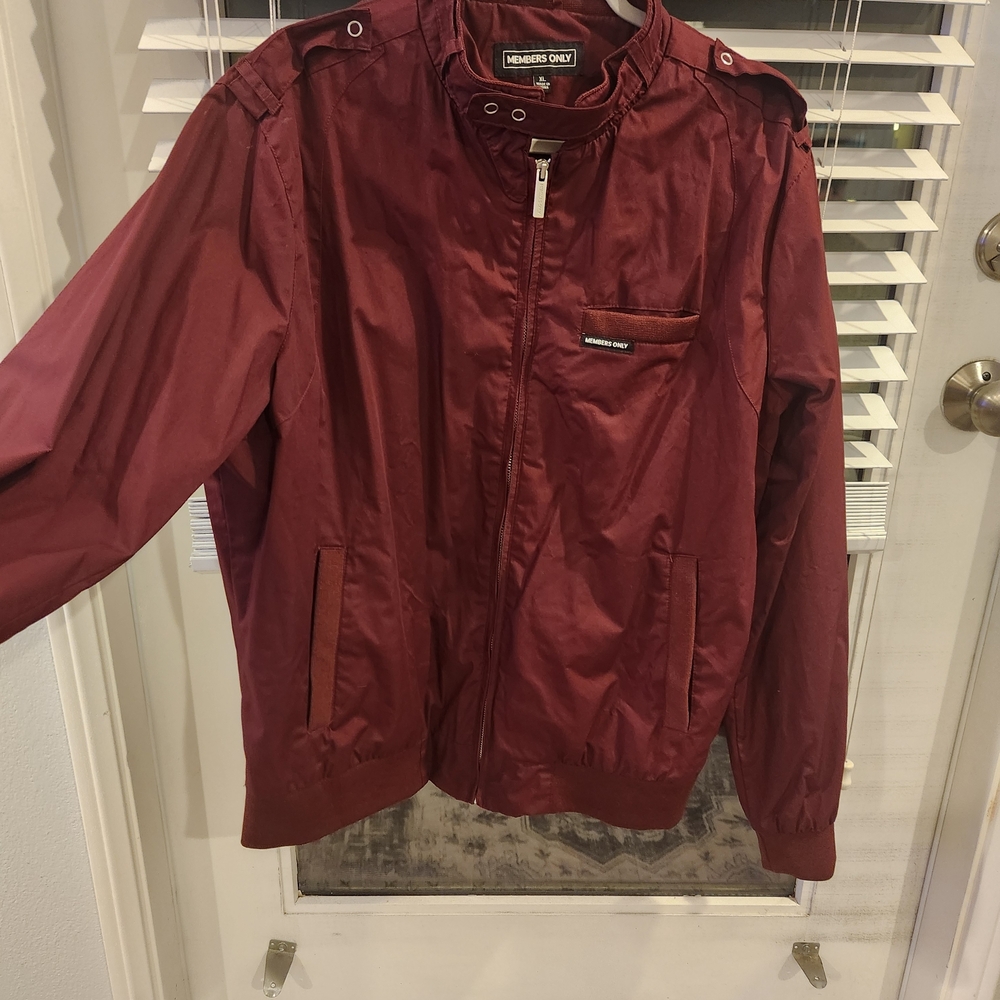 Members Only Men's Burgundy Jacket
